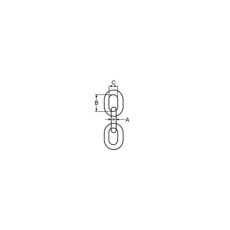 4x16 Short Link Chain DIN766 - A4 (Marine Grade) Stainless