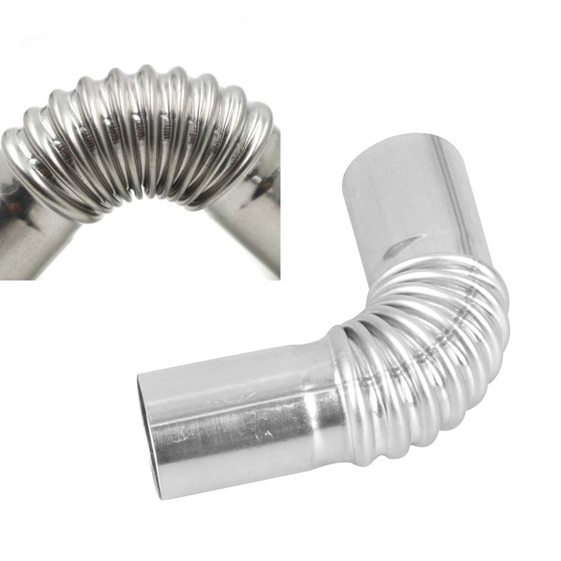 Stainless Steel Exhaust Pipe Angle Connector, 25 mm Exhaust Pipe