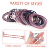 PACKOVE 24pcs Elastic Hair Ties for Ponytails Nonslip Basic Hair