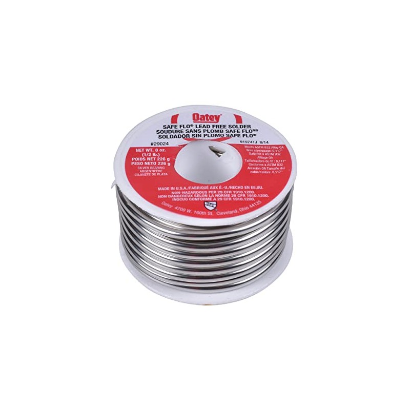 Oatey 29024 Safe Flo 0.117-Inch ga. Bulk, Silver, 1/2 lb.