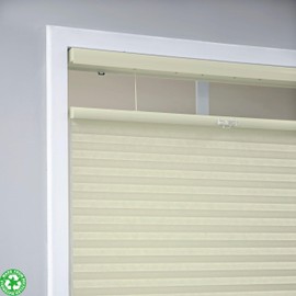 Eclipse Light-Filtering Top Down Bottom Up Cellular Shades - Cordless Window Covering for Home or Office, Energy-Saving Light Filtering Shades, Easy Lift System - Alabaster, 23 W x 64 L