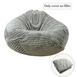 Cover without Filler Grid Bean Bag Cover Bean Bags Chair without Filling Stuffed Toy Storage Washable Soft Plush Sofa Cover