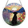 Acrylic Puzzle Jigsaw Suncatchers Dog Silhouette DIY Stained Glass Decor