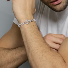 GAVU Men's Stainless Steel Surfer Bracelet Men's Compass Bracelet Men, Stainless Steel, No gemstone