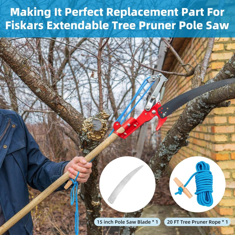 15 Inch Pole Saw Blade & 20 Ft Tree Pruner