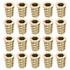 sourcing map 100Pcs Threaded Inserts, M6-1x15 Zinc Alloy Hex-Flanged Nut