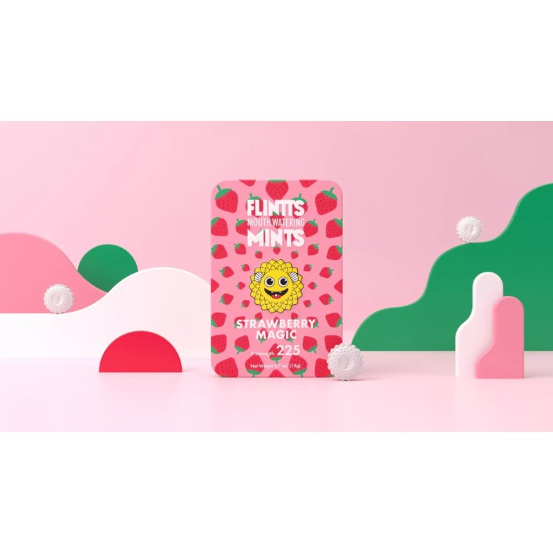Flintts Mouth Watering Mints - Strawberry Magic - F-Strength 225