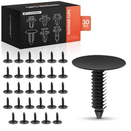 A-Premium 30PCS Nylon Wheel House Cover Molding Clip Retainer Fastener Compatible with Volkswagen Models - For 7.6mm Hole