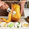2PCS Multi-Functional Vegetable Peeler for Kitchen with Wooden Handle and