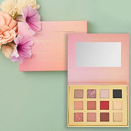 bellapierre- Paleta de citrinos de Lindsey Stirling  Paleta de sombras de ojos de 12 colores con infusión de cristal de citrino  No tóxica            