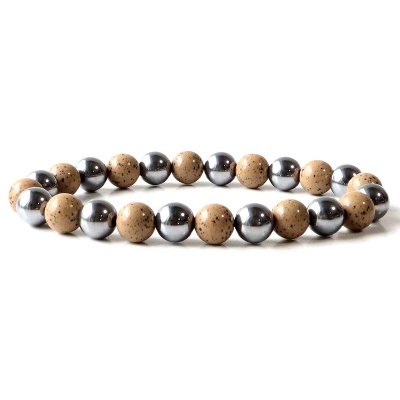 GOLD STONE Terahertz Ore, Northern Stone Orange, Bracelet, 8mm, Far