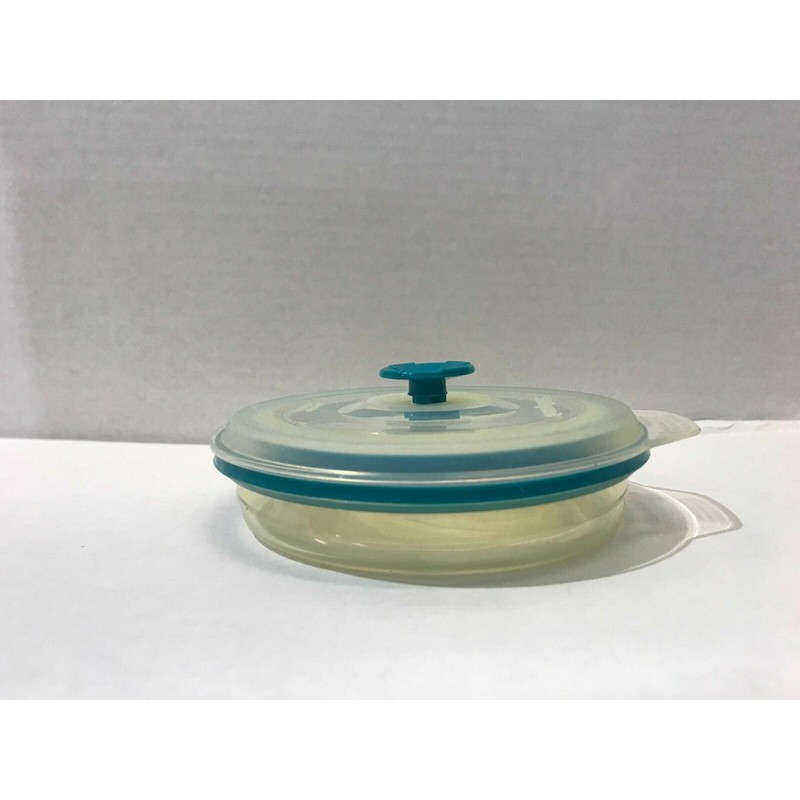 Vented Lid Collapse-it 6-Pc Silicone Food Storage Containers 1.5-Cup Blue