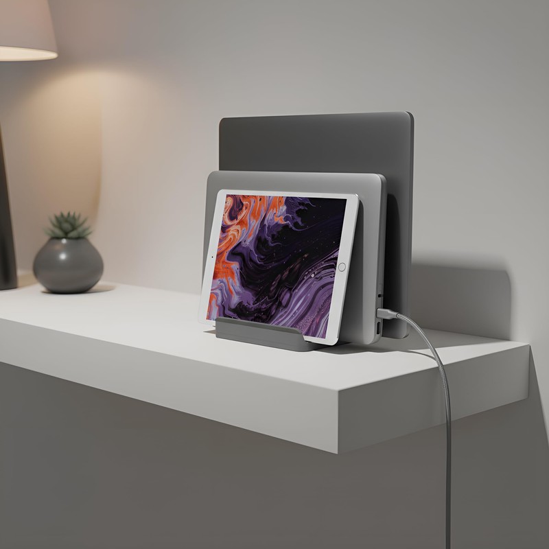 Geecol Vertical Laptop Double Stand for MacBook Pro Air Mini