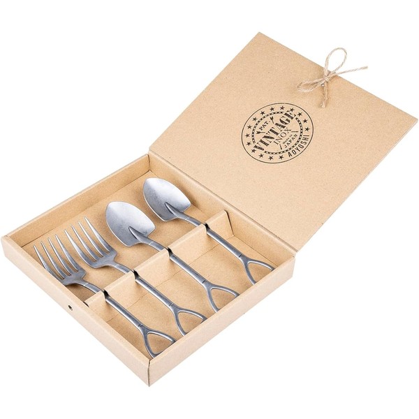 VINTAGE INOX Cutlery Set of 4 Scoops