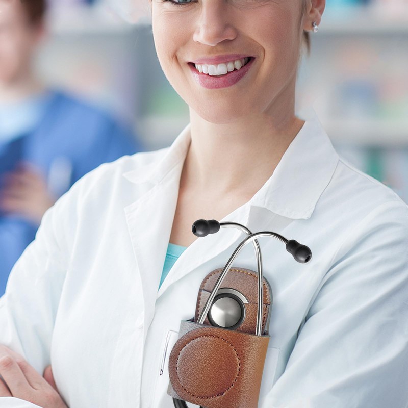 Leather Stethoscope Holder Hip Clip, Stethoscope Hip Holder for Waist