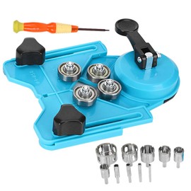 HURRISE Juego de 10 Brocas de Diamante, 6/8/10/12/20/25/30/35/40/50 mm con Guía de Sierra para Azulejos, Vidrio, Mármol, Granito, Fibra de Vidrio, Cerámica