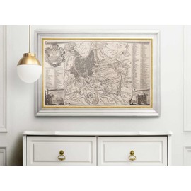Map of Rome on Canvas | La Topografia di Roma La Pianta Grande di Roma by Giovanni Battista Nolli circa 1748 | Historical Architectural Layout Print, Antique Italian Urban Planning Vintage Wall Decor (12 x 18 inches)