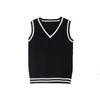 ZUEVI School Vest, Girls' Uniform Vest, Student, V-Neck, Loose Knit,