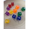 XYAYOU Resin 3D Dice Drop Earrings for Women Men Night