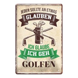 Tin Sign with Funny Saying for Golfers - Retro Decorative Sign Gift for Golf Players Golf Teachers Golf Enthusiasts - Decoration Golf Sports Clubhouse - 20 x 30 cm