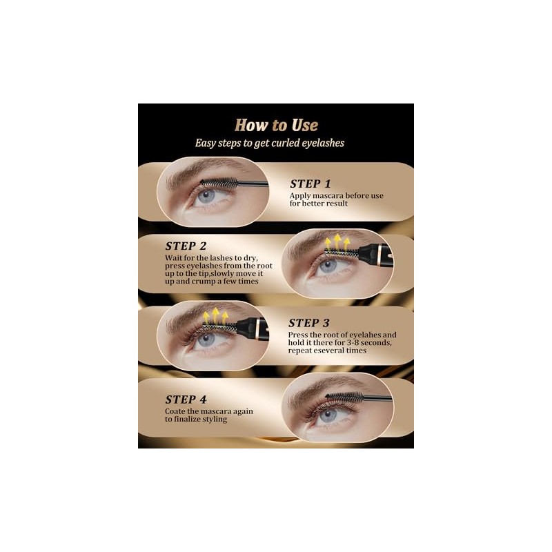 Heated Eyelash Curlers - Eye Lash Curler Heat with Eyelash