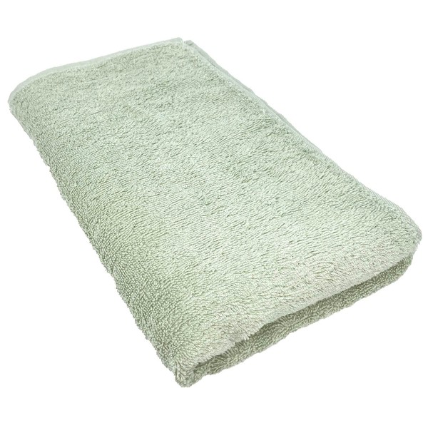 Super Zero Slim Bath Towel, Green, 13.4 x 47.2 inches (34 x 120 cm), Gentle on Sensitive Skin, Fluffy, Absorbent, Quick Drying, Soft
