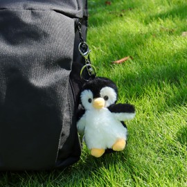 Apricot Lamb Cute Antarctic Toys Plush Black Penguin Stuffed Animal Soft Keychain for Kids Bag, Purse, Backpack, Handbag (5 Inches)