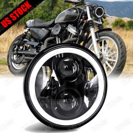Unbranded 5 3/4 inch 5.75" LED Headlight Hi/Low Beam For Harley-Davidso