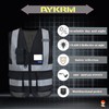 AYKRM Safety Vest Yellow Orange Black Folder Security Fire Protection