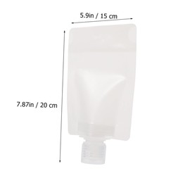 SAFIGLE 15Pcs Refillable Empty Lotion Pouches for Travel Lightweight Suction Mouth Bags Compact Storage for Toiletries Creams and Cosmetics Durable Reusable Liquid Containers