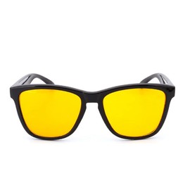 Unisex Protective Glasses UV Protection Sunglasses Scratch-Resistant Glasses for Driving Cycling Golf Fishing Black Frame Yellow Lens