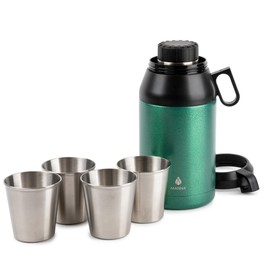 Manna Stack Stainless Steel Insulated Growler - 64 Oz - Hunter Green