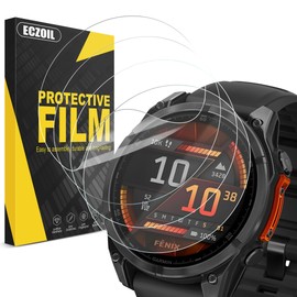 ECZOIL 4-Pack Screen Protector for Garmin Fenix 8 AMOLED 47 mm TPU Self-Healing [Anti Scratch] [Bubble Free] [HD Clear] Screen Protector Cover