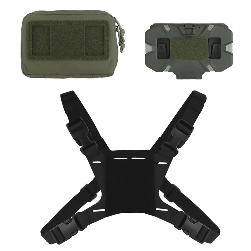 Zhongren Tactical Phone Chest Mount Molle Foldable Navigation Universal Phone