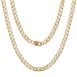 HSWYFCJY Men's Gold Armoured Chain Necklace, Men's Cuban Stainless Steel Chain,Cuban Chain Necklace for Men, Width 9MM, 20inch