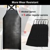 SHEOMERN Waterproof Rubber Apron, 48" XL Anti-Tear Heavy Duty Vinyl
