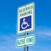 Handicap Parking Sign-18 x 12 inch Aluminum Sign, with ADA