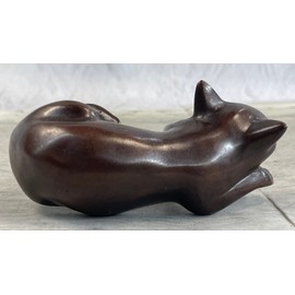 EUROPEAN BRONZE Art Deco Modern Art House Pet Cat Feline Hot Cast Bronze Sculpture Statue Decor Handmade