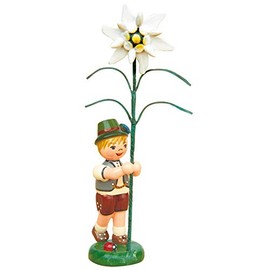 Hubrig - Folk Art Flower Boy with Edelweiss * Height 11 cm