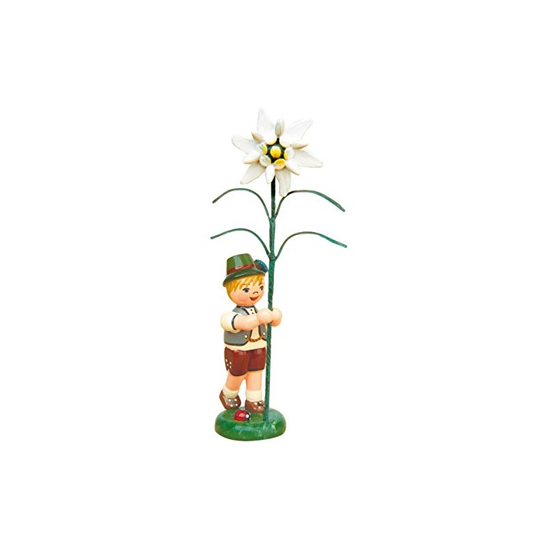 Hubrig - Folk Art Flower Boy with Edelweiss * Height