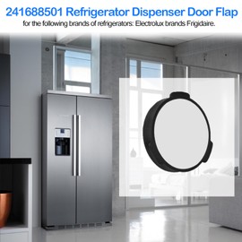 241688501 Refrigerator Dispenser Door Center Flap for Frigidaire Kenmore Refrigerator Water Dispenser Door Flap, Ice Makers Ice Door Insulation AP3965571 1196689 5304421624