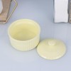 Ciieeo Ceramic Pudding Bowl with Lid Heat Resistant Baking Bowl