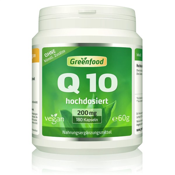 Vegan Coenzyme Q10 200 mg PURE Q10 (.) – Extra Hochdosiert Vegi Capsules – ultra Fuel Cells – Made from Natural Fermentation. No Artificial Additives, GM Free., , ,