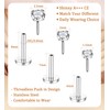 MJust Threadless Titanium Nose Rings Stud, 20G CZ Push in