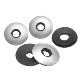 uxcell 100Pcs #14 x 3/4" Sealing Washers, 304 Stainless Steel EPDM Bonded Neoprene Rubber Washers for Screws Bolts, Silver&Black