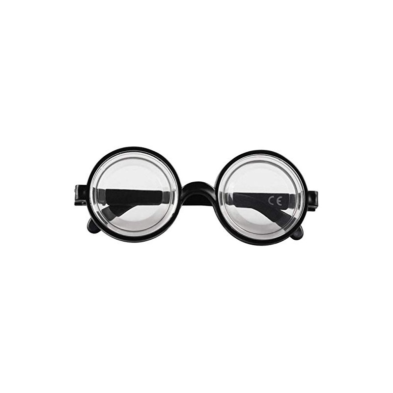 LR Supplies Black Nerd Glasses Round Thick Geek Fancy Dress