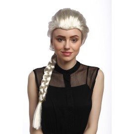 WIG ME UP - XR-009-P613 Women's Carnival Cosplay Wig Blonde Light Blonde Long Braid Braided Princess Approx. 70 cm