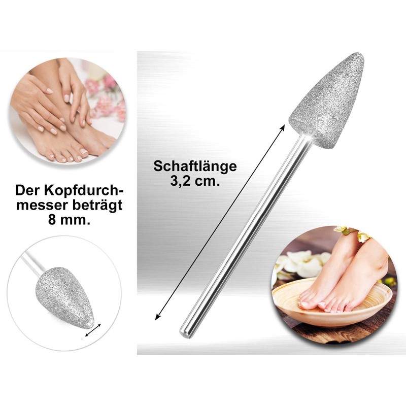 Diamond Grinder Medium Grain Cones Foot Care Manicure Pedicure Grinder
