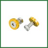 Motoforti 20pcs Motorcycle Gold Tone Fender Bumper Washer Bolt Nut