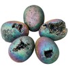 mookaitedecor mookaitedecor Druzy Agate Geode Specimen, Rainbow Titanium Coated Quartz